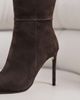 Tony Bianco Tony Bianco Apollo1 pointed toe heeled knee boots in expresso suede-Brown - 4