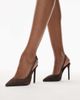 Tony Bianco Tony Bianco Asti curved heel slingback shoes in espresso suede-Brown - 1