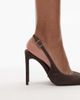 Tony Bianco Tony Bianco Asti curved heel slingback shoes in espresso suede-Brown - 2