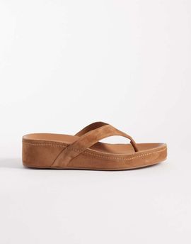 Tony Bianco Tony Bianco Blaire real suede flip flops in taupe-Brown