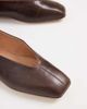 Tony Bianco Tony Bianco Brash square toe ballet flats in chocolate vintage leather-Brown - 2