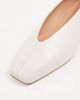 Tony Bianco Tony Bianco Brash square toe ballet flats in off white leather - 2