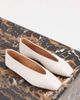 Tony Bianco Tony Bianco Brash square toe ballet flats in off white leather - 3