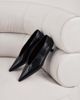 Tony Bianco Tony Bianco Cherry kitten heel pumps in black crinkle - 4