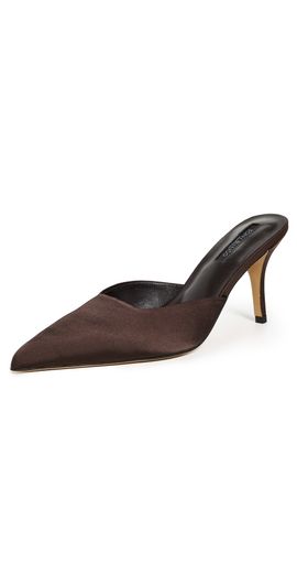 Tony Bianco Tony Bianco Cosmic Mules Choc Satin