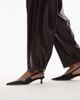 Tony Bianco Tony Bianco Crush kitten heel slingback shoes in black - 4