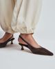 Tony Bianco Tony Bianco Crush kitten heel slingback shoes in espresso suede-Brown - 3