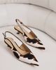 Tony Bianco Tony Bianco Crush kitten heel slingback shoes in multi pony - 4
