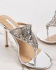Tony Bianco Tony Bianco Demure embellished toe thong sandals in silver - 4