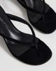 Tony Bianco Tony Bianco Edgy heeled wedge sandals in black suede - 3