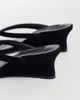 Tony Bianco Tony Bianco Edgy heeled wedge sandals in black suede - 4