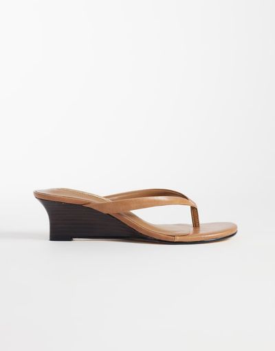 Tony Bianco Tony Bianco Edgy heeled wedge sandals in tan vintage-Brown