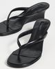 Tony Bianco Tony Bianco Edgy Thong Wedge Mules Black Vintage - 5