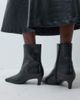 Tony Bianco Tony Bianco Estelle curved kitten heel ankle boots in black vintage - 3