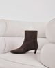 Tony Bianco Tony Bianco Estelle curved kitten heel ankle boots in espresso suede-Brown - 2