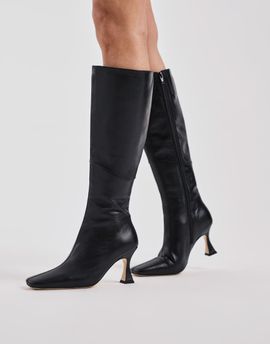Tony Bianco Tony Bianco Fantasy heeled knee boots in black leather