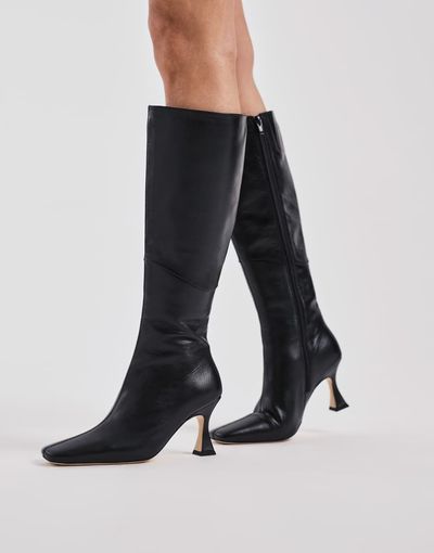 Tony Bianco Tony Bianco Fantasy heeled knee boots in black leather