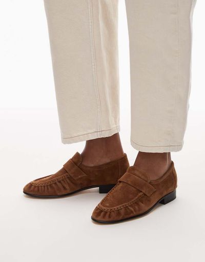 Tony Bianco Tony Bianco Gatsby suede loafers in taupe-Brown