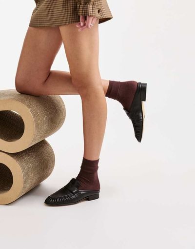 Tony Bianco Tony Bianco Glacier loafer mules in black leather