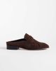 Tony Bianco Tony Bianco Glacier loafer mules in chocolate leather-Brown - 1