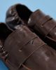 Tony Bianco Tony Bianco Gloria square toe loafers in chocolate vintage leather-Brown - 2