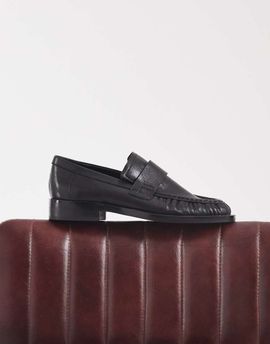 Tony Bianco Tony Bianco Grand square toe loafers in black leather