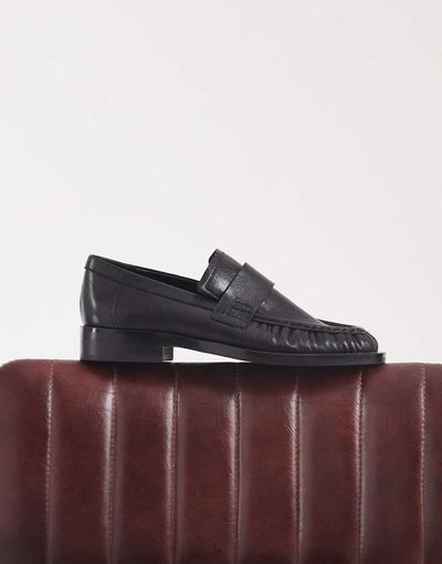 Tony Bianco Tony Bianco Grand square toe loafers in black leather
