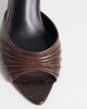 Tony Bianco Tony Bianco Hipe heeled mule sandals in chocolate leather-Brown - 2