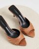 Tony Bianco Tony Bianco Hipe heeled mule sandals in tan vintage leather-Brown - 3
