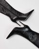 Tony Bianco Tony Bianco Iziaa pointed toe heeled knee boots in black leather - 2
