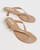 Tony Bianco Tony Bianco Krista Heeled Thong Sandals Tan Python - 5