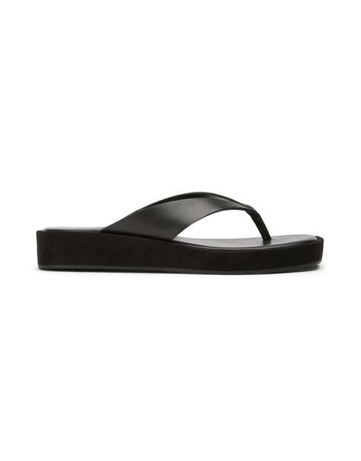 Tony Bianco Tony Bianco Kyra toe thong sandals in black leather