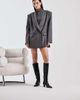 Tony Bianco Tony Bianco Mango curved kitten heel knee boots in black crinkle - 4