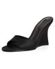 Tony Bianco Tony Bianco Matisse Wedge Mules Black Satin - 1