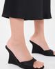 Tony Bianco Tony Bianco Matisse Wedge Mules Black Satin - 3