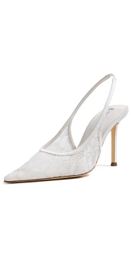 Tony Bianco Tony Bianco Noni Lace Slingbacks Ivory Brocade