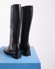Tony Bianco Tony Bianco Raye block heel knee boots in black leather - 3
