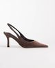 Tony Bianco Tony Bianco Samar slingback heeled shoes in espresso suede-Brown - 1