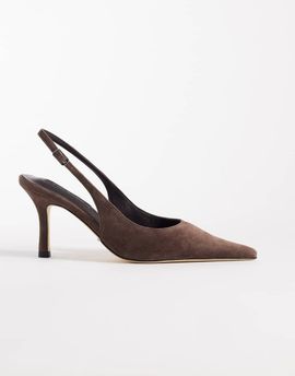 Tony Bianco Tony Bianco Samar slingback heeled shoes in espresso suede-Brown