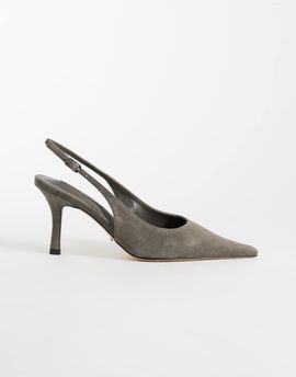 Tony Bianco Tony Bianco Samar slingback heeled shoes in gray suede-NEUTRAL