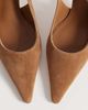 Tony Bianco Tony Bianco Samar slingback heeled shoes in taupe suede-Neutral - 3