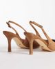 Tony Bianco Tony Bianco Samar slingback heeled shoes in taupe suede-Neutral - 4