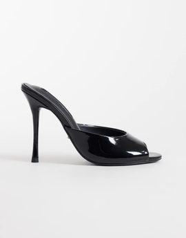 Tony Bianco Tony Bianco Sandra high heeled mule sandals in black patent