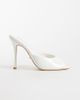 Tony Bianco Tony Bianco Sandra high heeled mule sandals in white high shine - 1