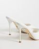 Tony Bianco Tony Bianco Sandra high heeled mule sandals in white high shine - 3