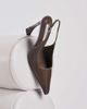 Tony Bianco Tony Bianco Sassy curved heel slingback shoes in taupe crinkle-Brown - 3