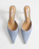 Tony Bianco Tony Bianco Sicily heeled mules in blue denim python - 2