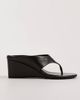 Tony Bianco Tony Bianco Swift heeled wedge sandals in black leather - 2