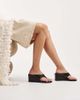 Tony Bianco Tony Bianco Swift heeled wedge sandals in black leather - 3