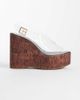 Tony Bianco Tony Bianco Valerie cork wedge clear sandals-Brown - 1